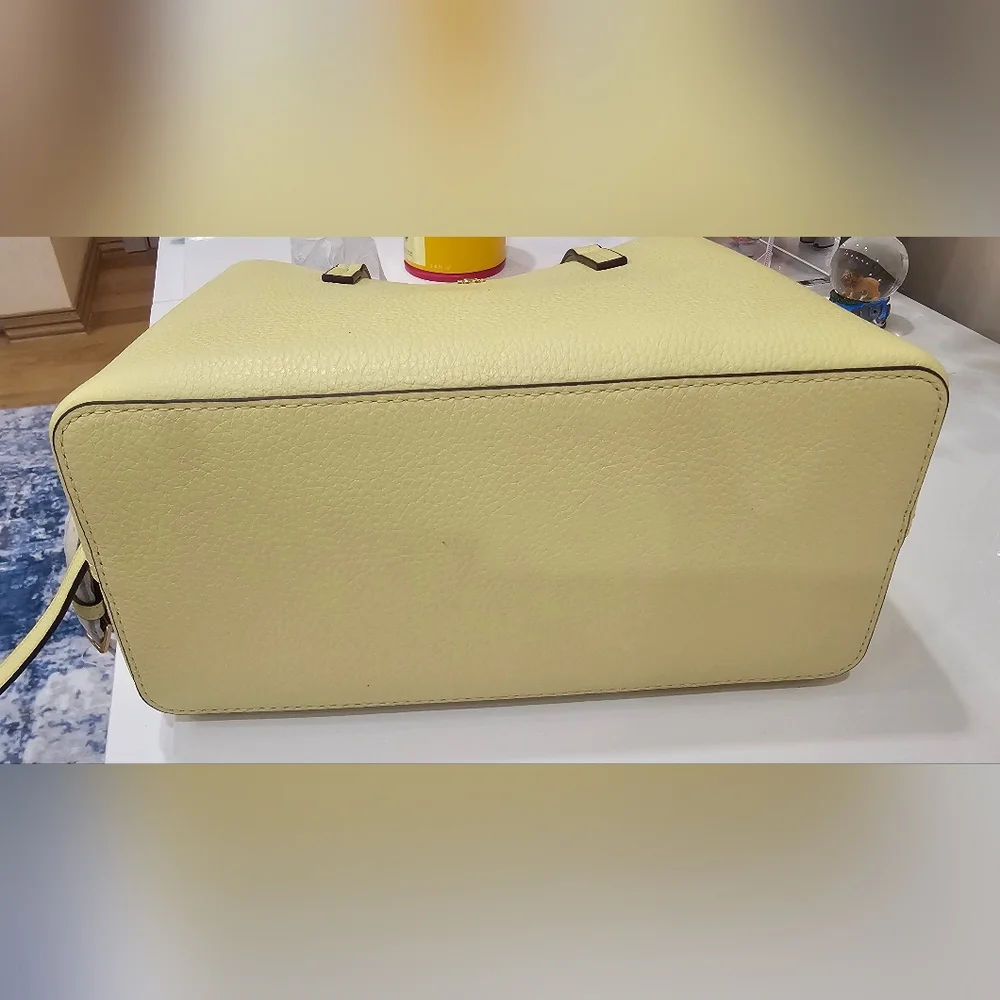 Tory Burch Lemon Leather Tote Bag - Picture 6 of 8